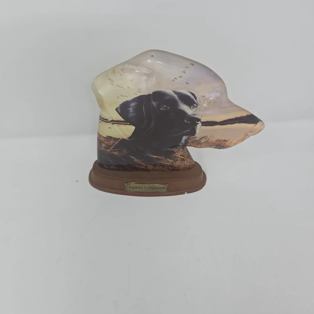 Hamilton Faithful Companion Man's Best Friend Collection Black Lab Dog Sculpture